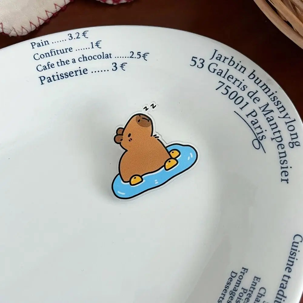 Capybara Pins Plastique - Capybara Dormeur