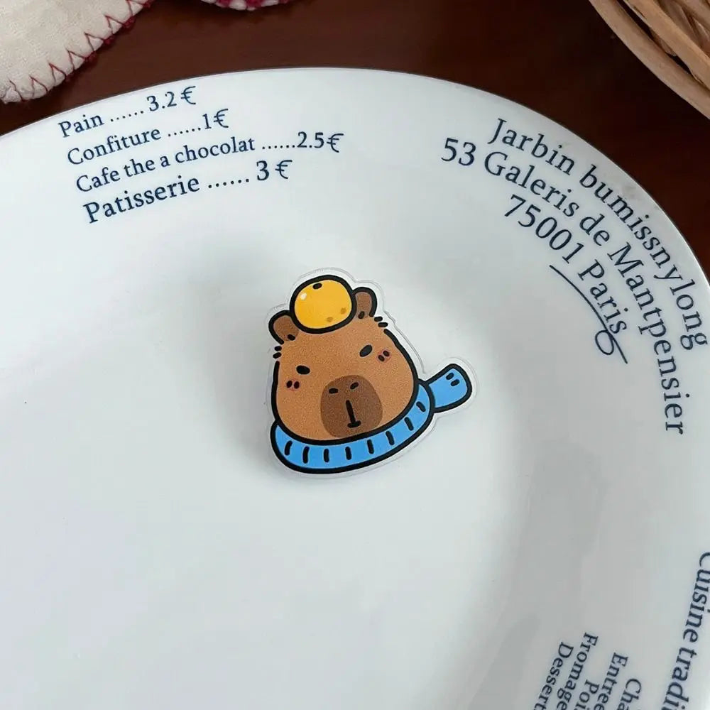 Capybara Pins Plastique - Orange