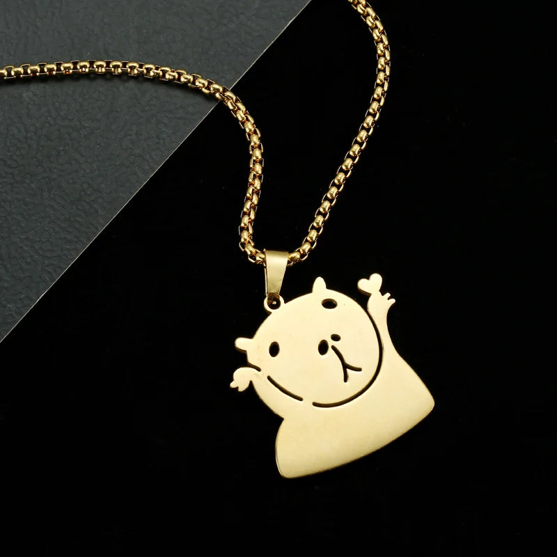 Collier Capybara Argent