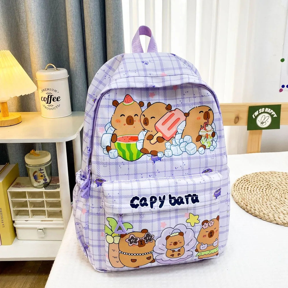 Sac à Dos Réglable écolier Capybara Sac à Dos Scolaire Avec Étui à Crayons Pour Enfants Cartable Capybara Sac à Dos Réglable écolier Capybara Sac à Dos Scolaire Avec Étui à Crayons Pour Enfants Cartable Capybara