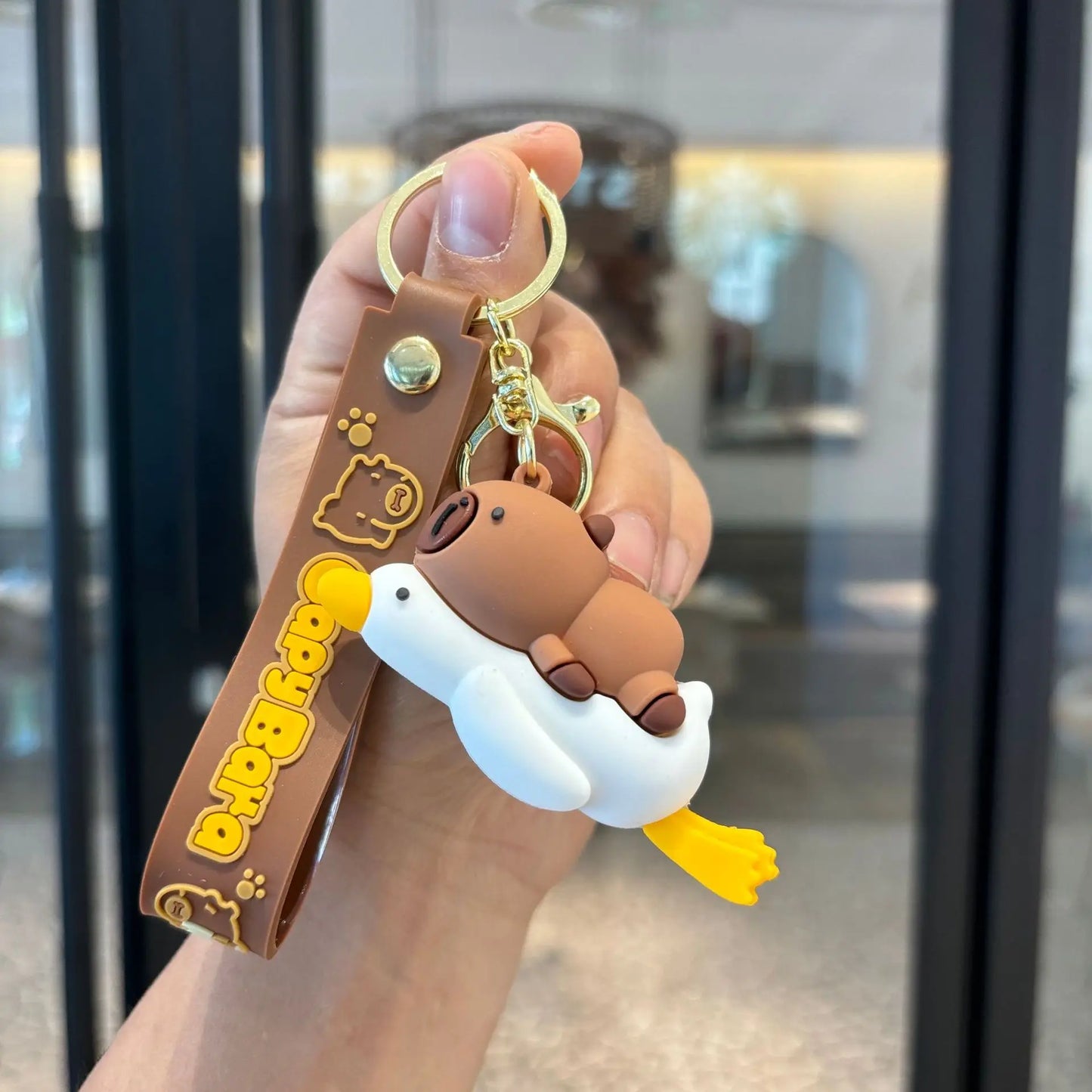 Porte-clé capybara pendentif élégant pour sac à main