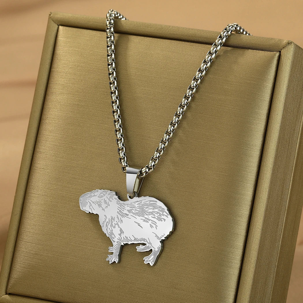 Collier Capybara Acier Inoxydable