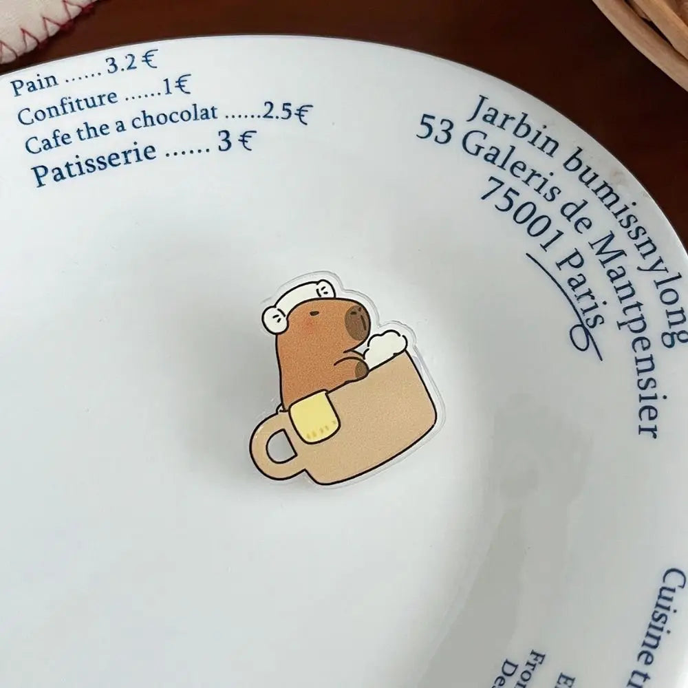 Capybara Pins Plastique - Chilling