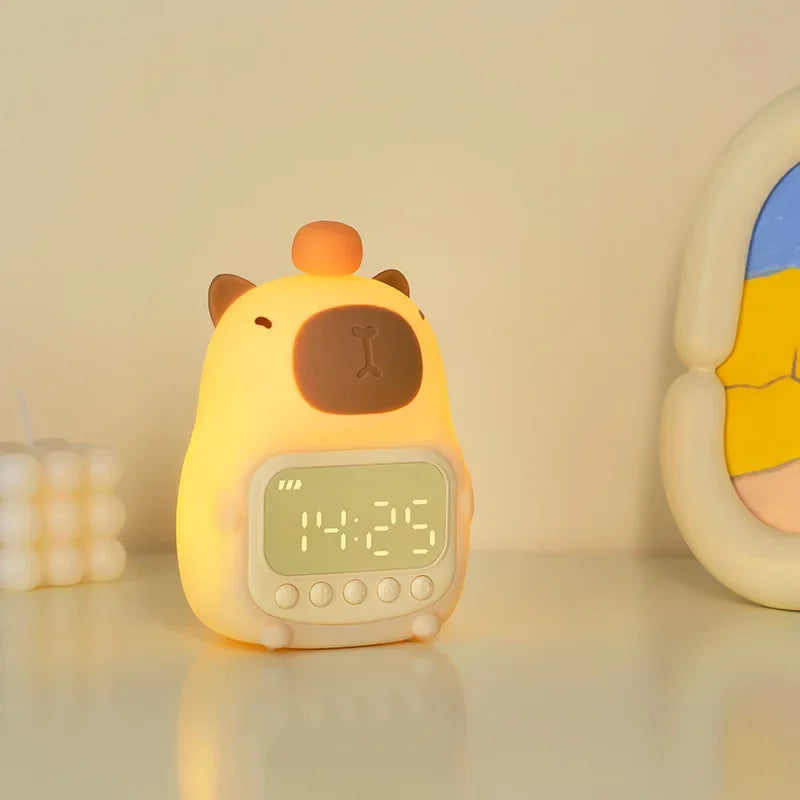 Réveil et veilleuse Capybara digitale connectée