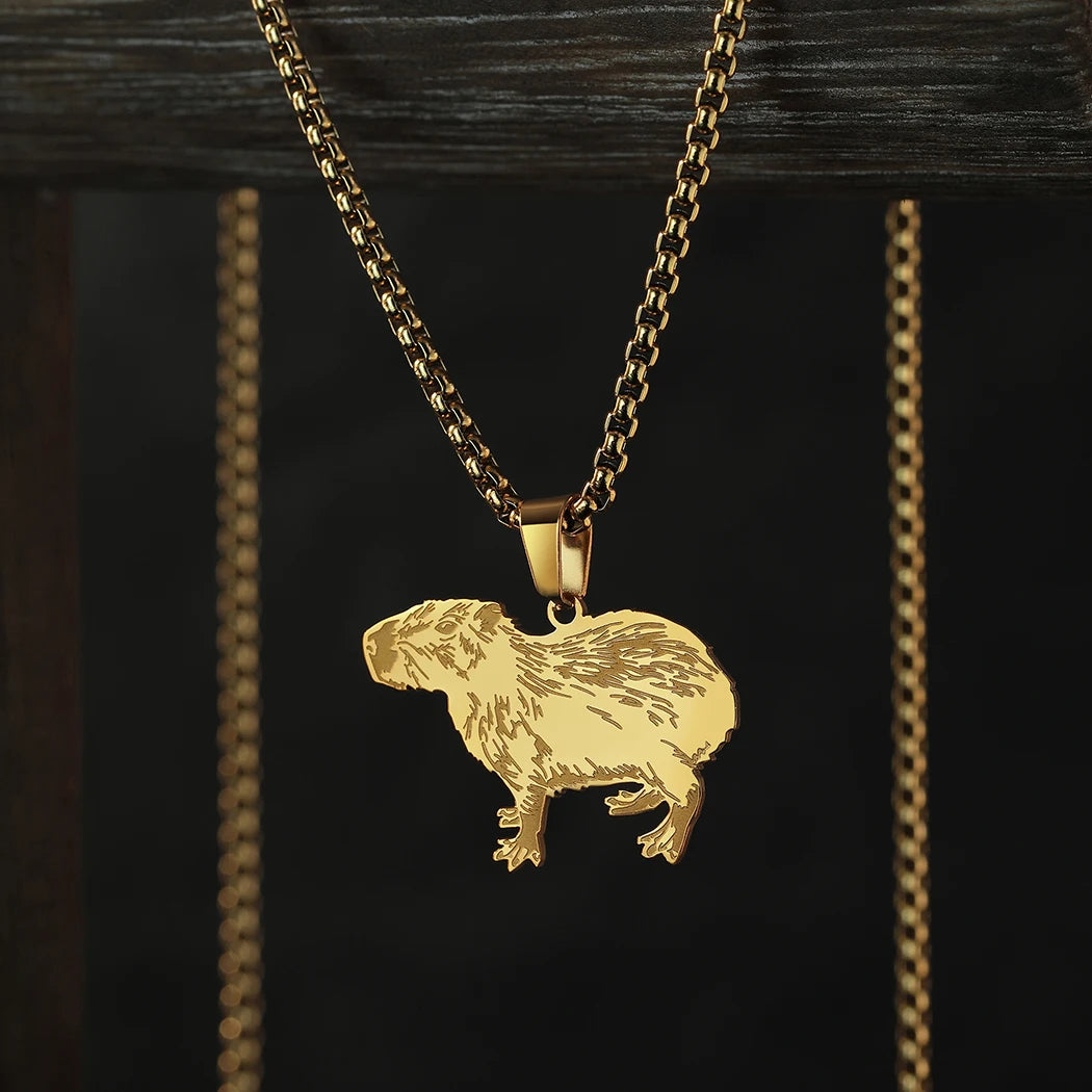 Collier Capybara Acier Inoxydable