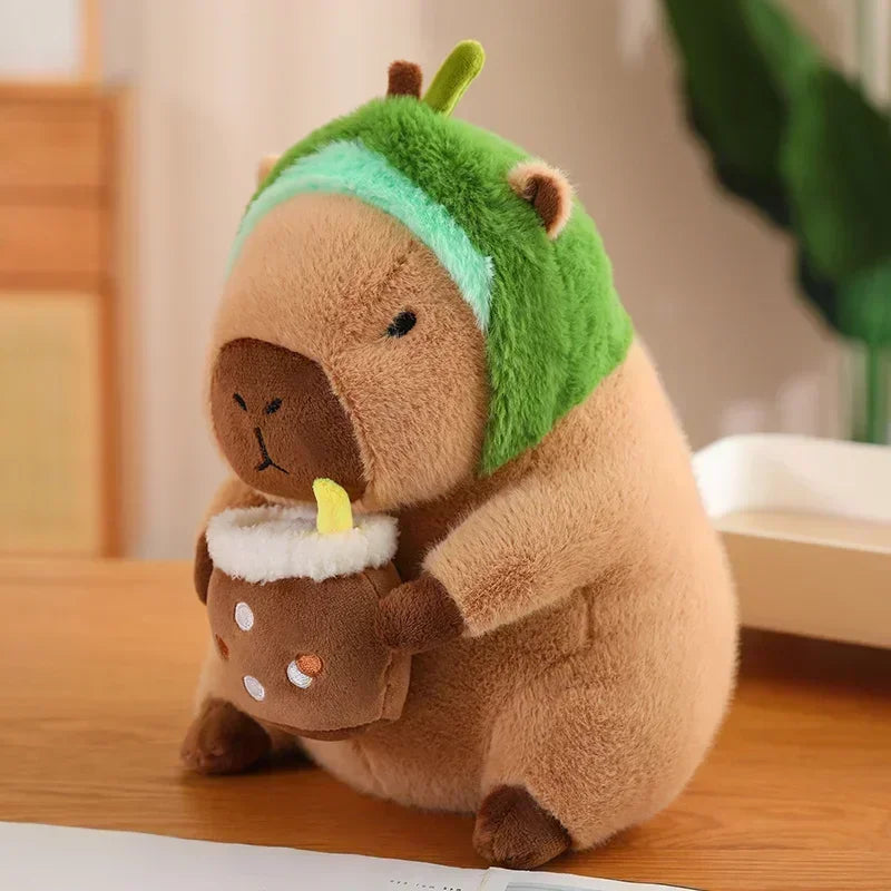 Doudou Mignon Capybara Marron Avocat