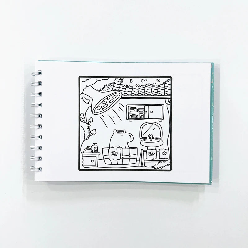 Carnet capybara coloriage