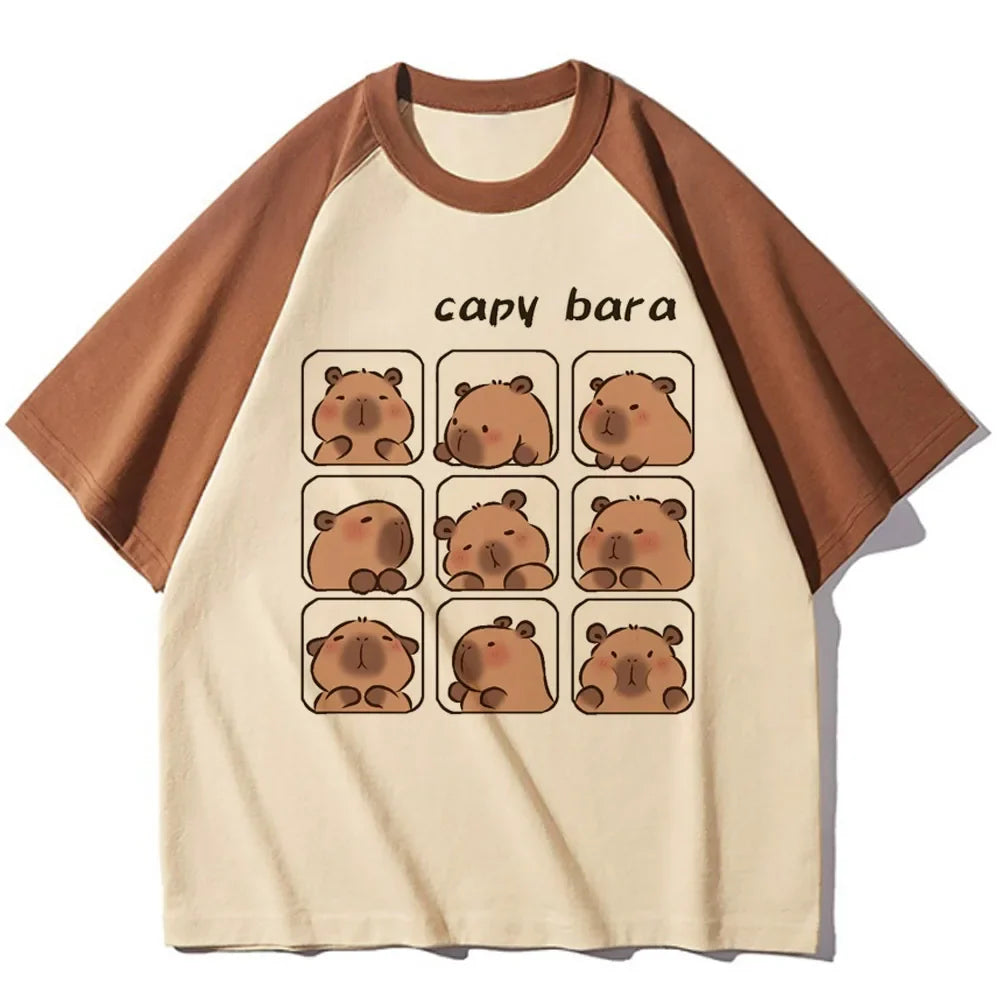 Tshirt Capybara Femme Kawaii