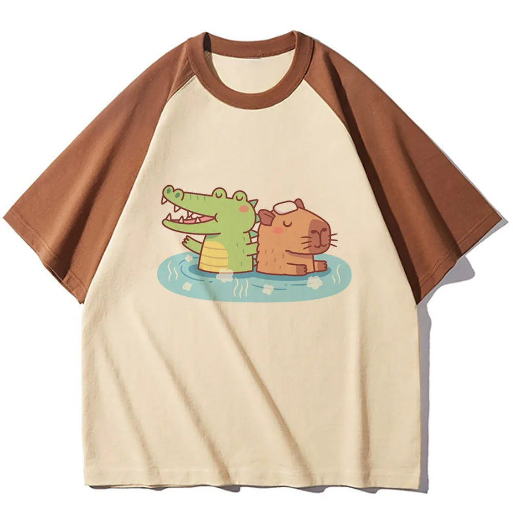 Tshirt Capybara Femme Crocodile - S