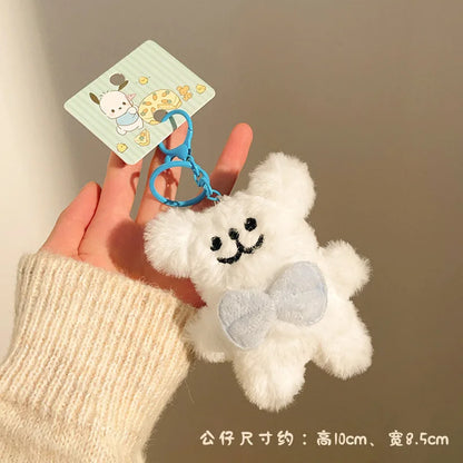 Porte-clé peluche capybara avec étoile pour sac et trousseau