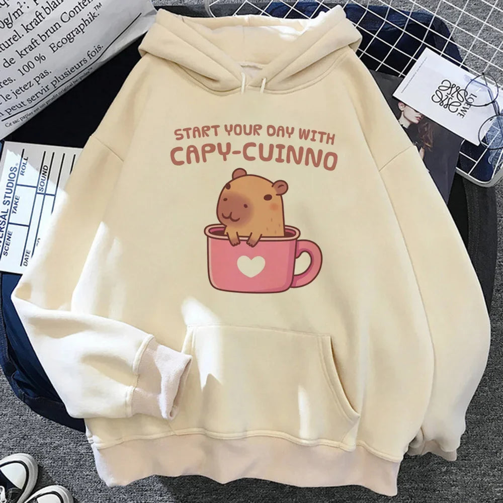 Sweat à Capuche Hiver Capybara