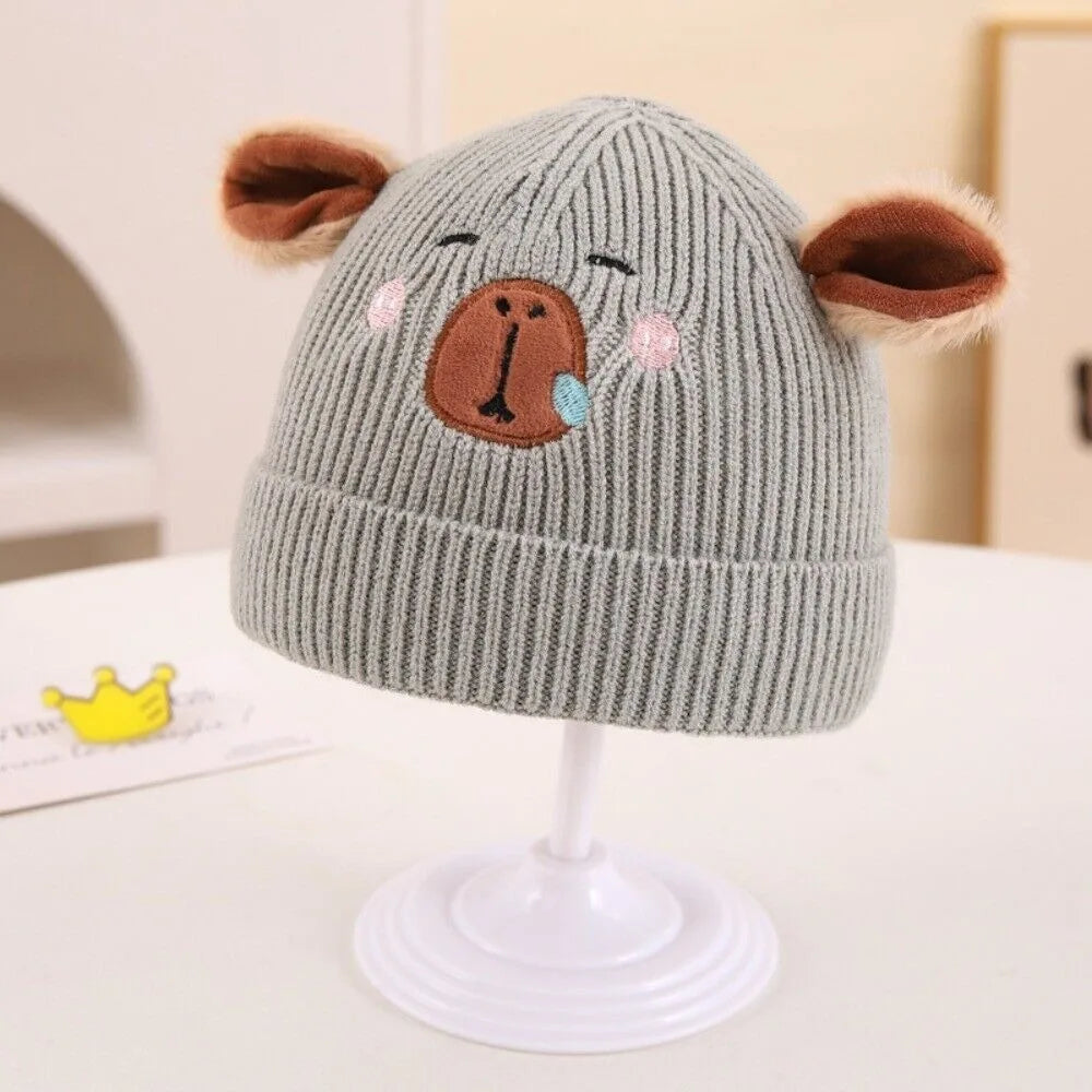 Bonnet Tricot Bébé Capybara - Grey