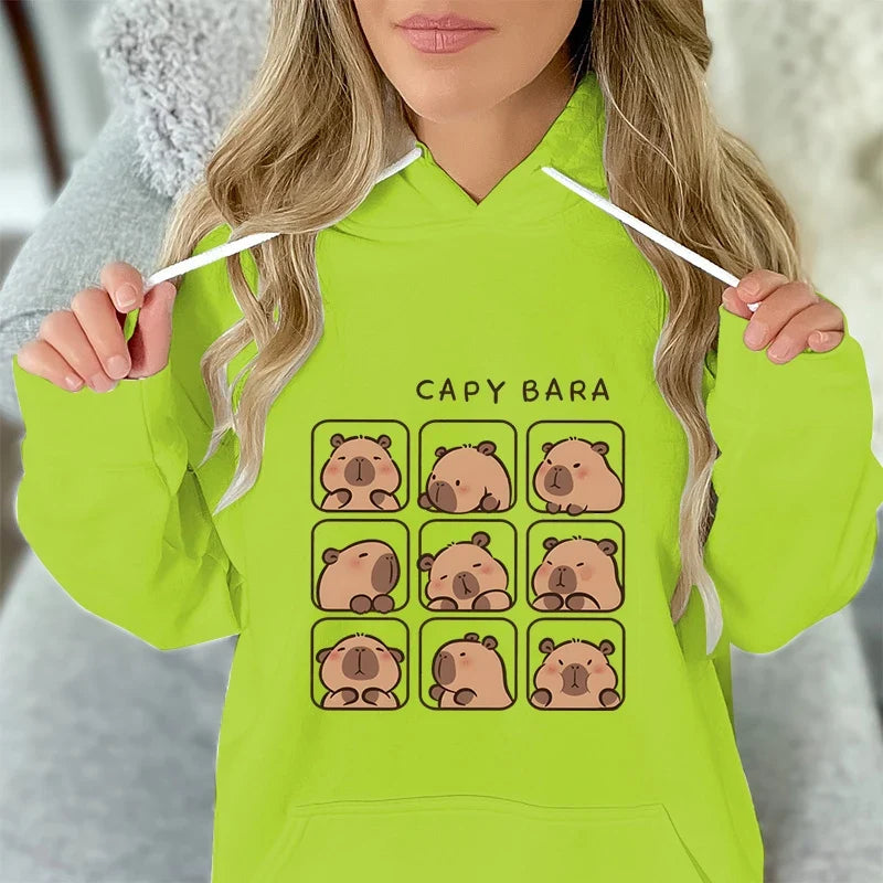 Sweat à Capuche Capybara Unisexe – Vert