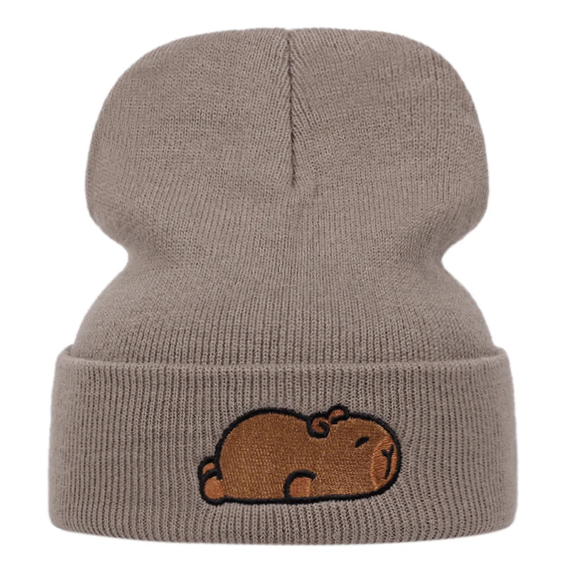 Bonnet Capybara Brodé - Khaki