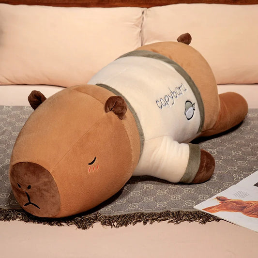 Coussin peluche capybara géant