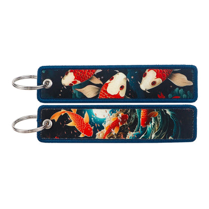 Porte-clé capybara brodé style boho fait main