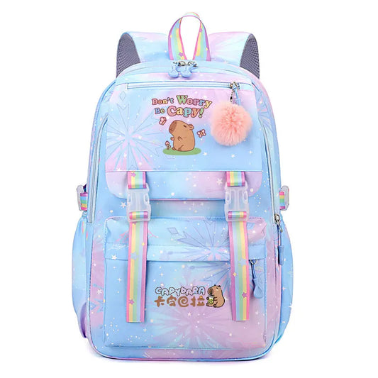 Sac à dos capybara pour enfant Arc en Ciel