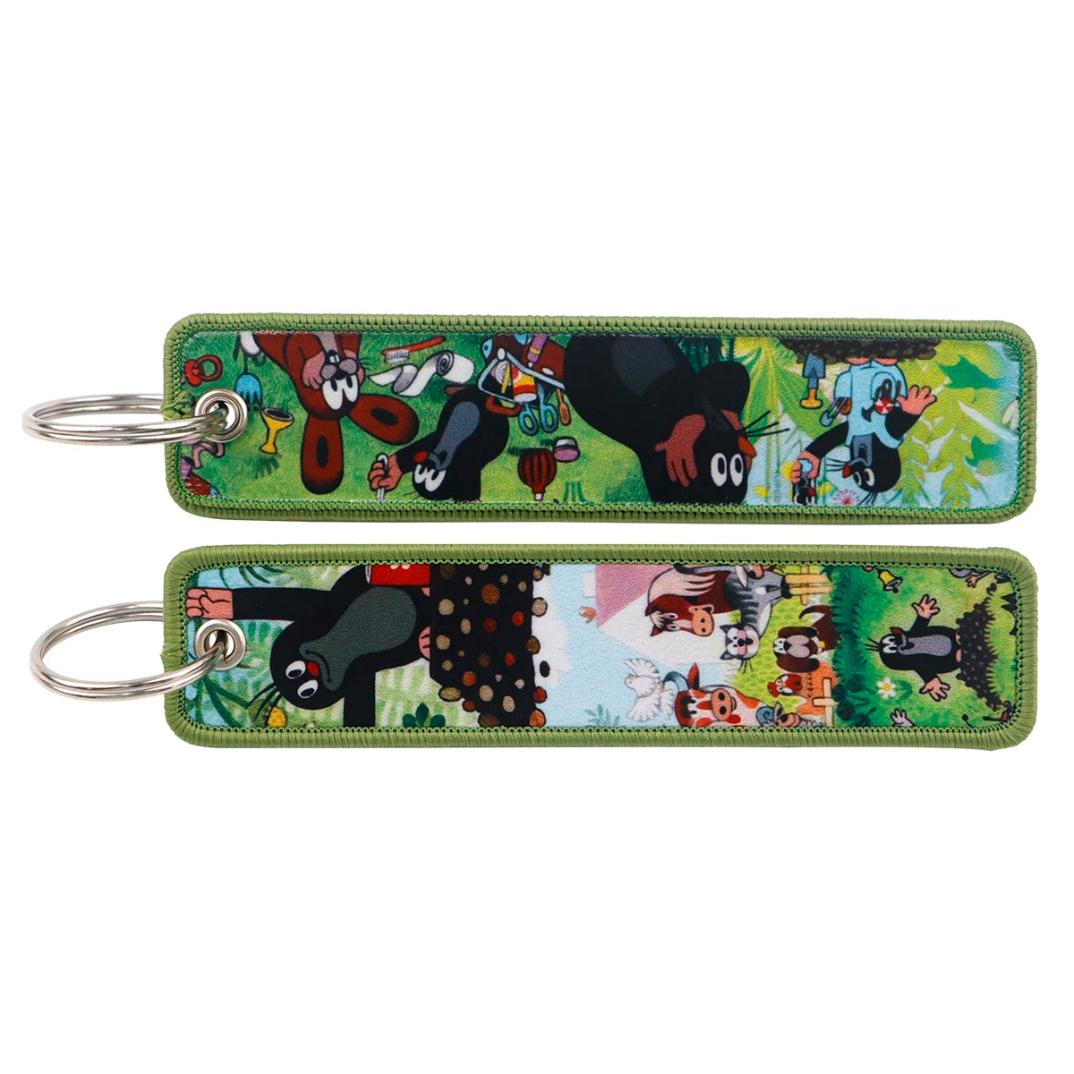 Porte-clé capybara brodé style boho fait main