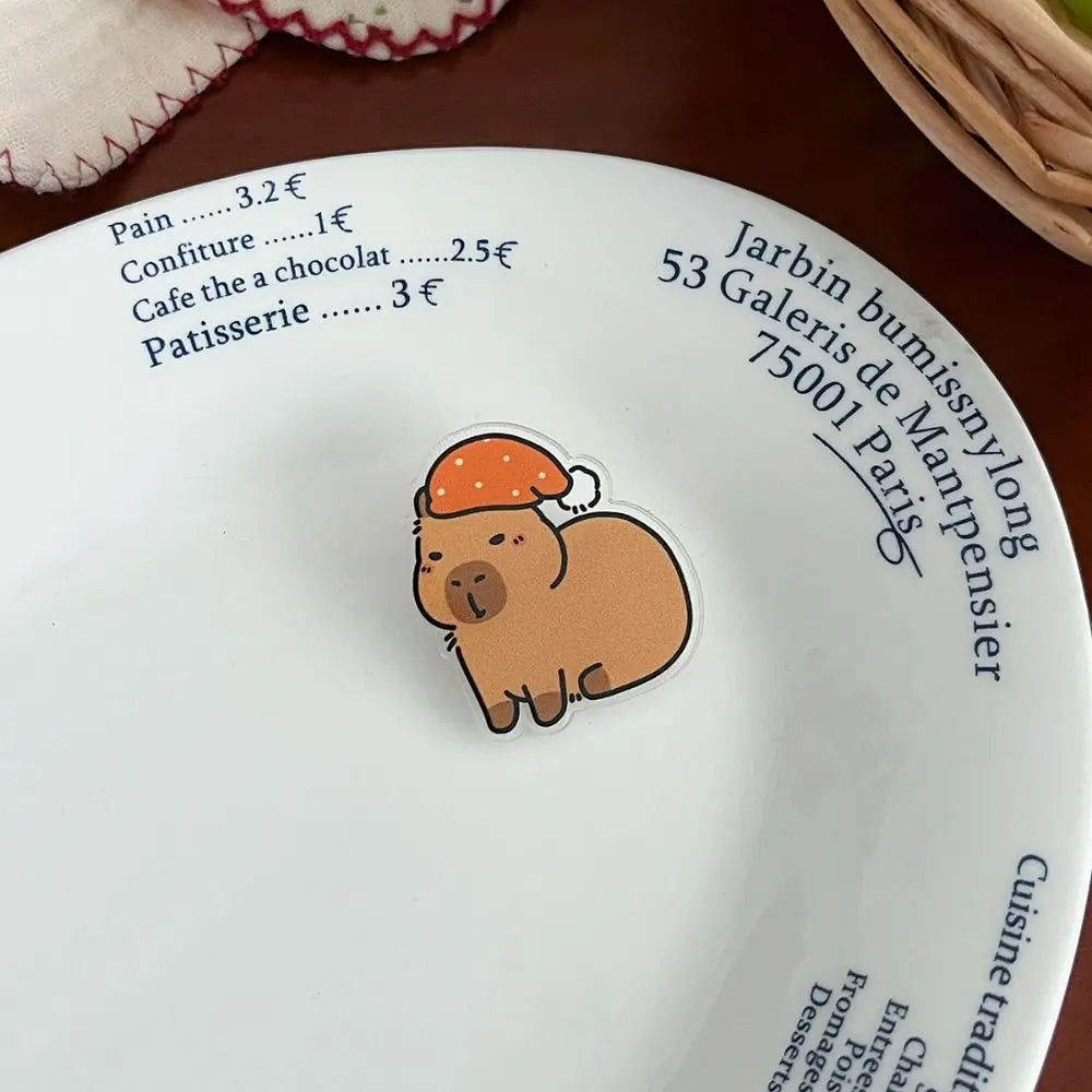 Capybara Pins Plastique - Père Noël