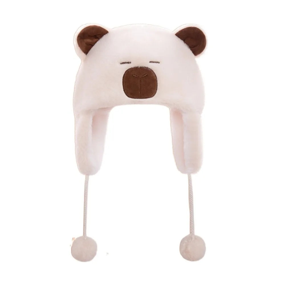 Bonnet Capybara Blanc Doux - Beige