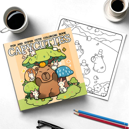 Coloriage capybara kawaii