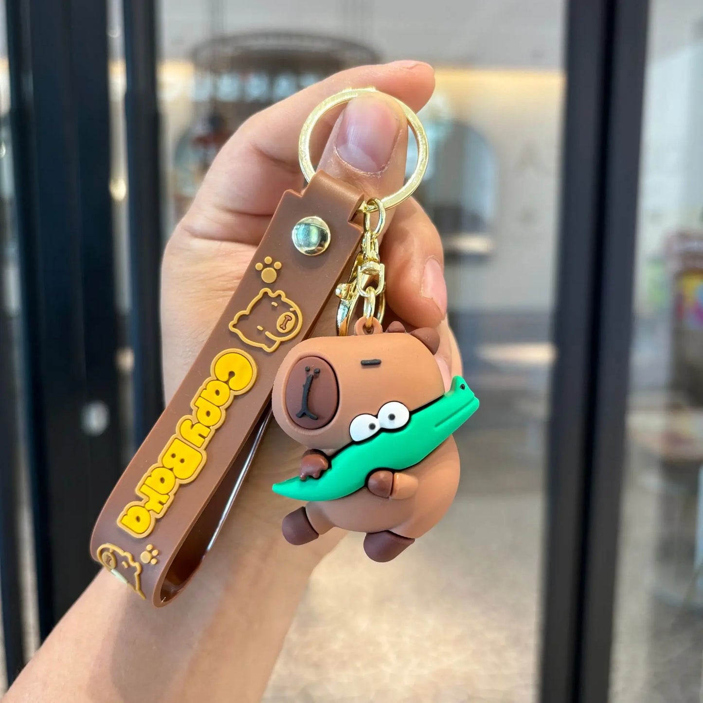 Porte-clé capybara pendentif élégant pour sac à main