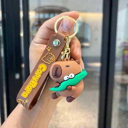 Porte-clé capybara pendentif élégant pour sac à main
