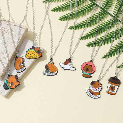 Collier Capybara Fraise