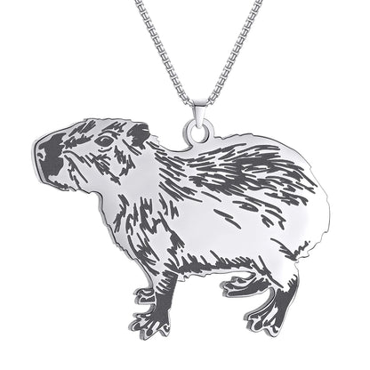 Collier Capybara Acier Inoxydable