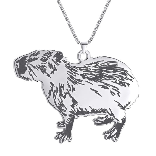 Collier Capybara Acier Inoxydable