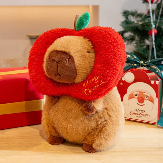 Peluche Capybara Pomme d’Amour - Red Apple / 23cm-25cm