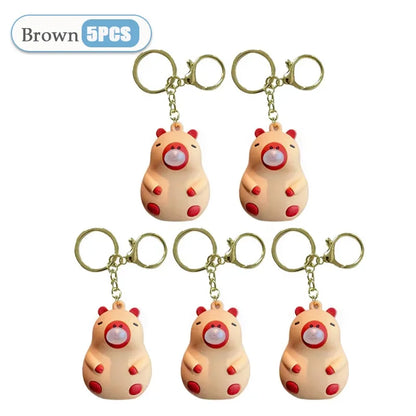 Porte-clé capybara anti-stress qui fait des bulles