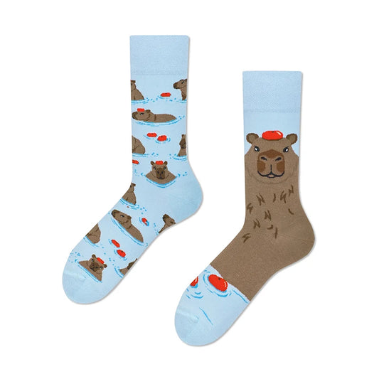 Chaussette Haute Drôle Capybara Unisexe