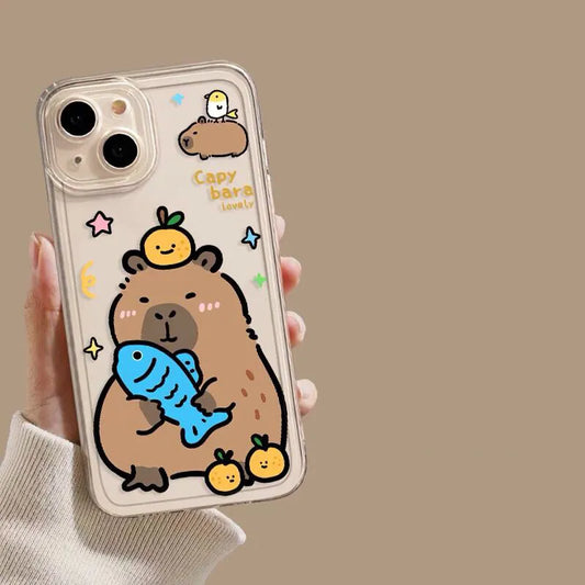 Coque Transparente Samsung Capybara Orange