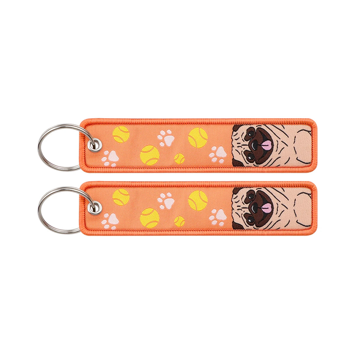 Porte-clé capybara brodé style boho fait main