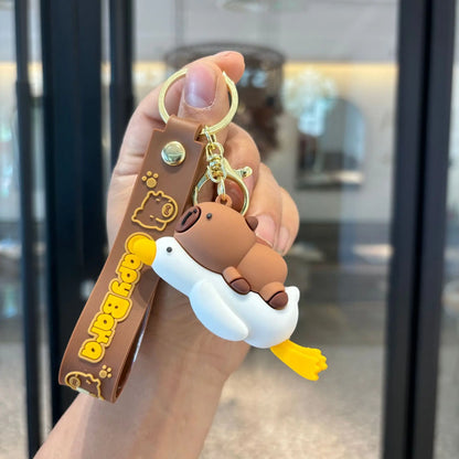 Porte-clé capybara pendentif élégant pour sac à main