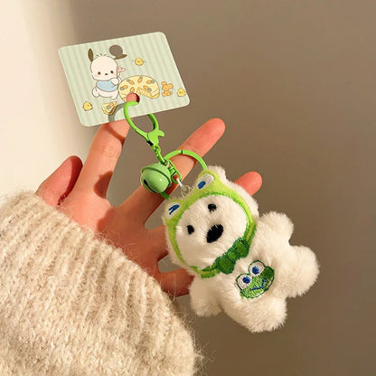 Porte-clé peluche capybara avec étoile pour sac et trousseau