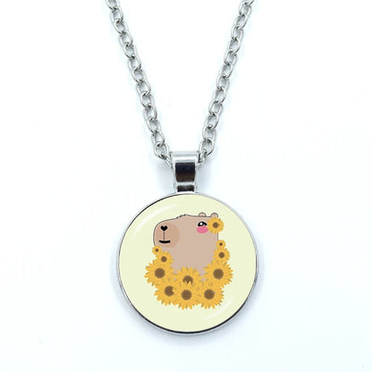 Collier Capybara Fleurs