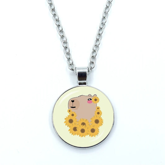 Collier Capybara Fleurs