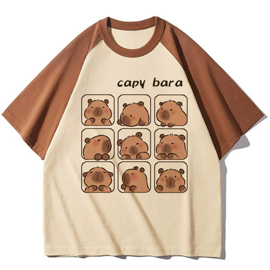 Tshirt Capybara Femme Kawaii