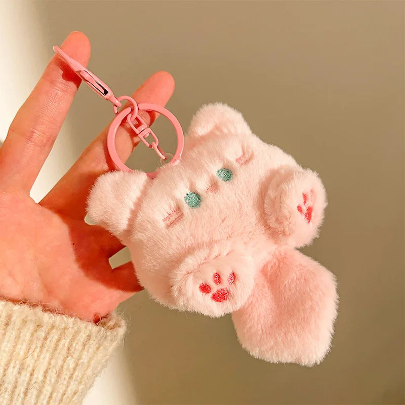 Porte-clé peluche capybara avec étoile pour sac et trousseau