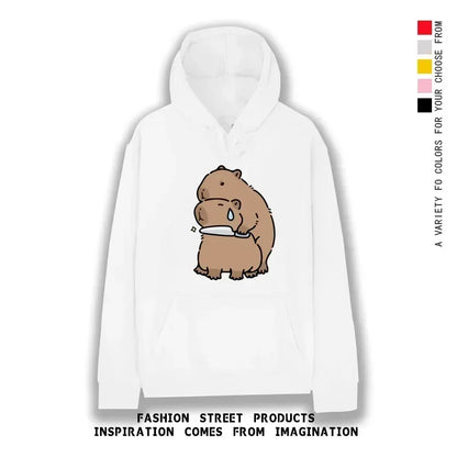 Pull à Capuche Homme Capybara Oversized