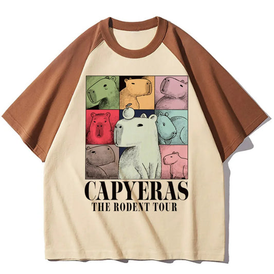 Tshirt Capybara Femme Marron