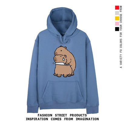 Pull à Capuche Homme Capybara Oversized