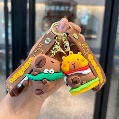 Porte-clé capybara pendentif élégant pour sac à main