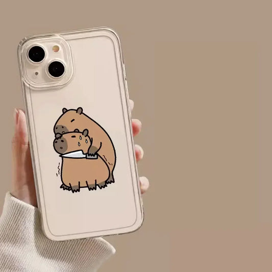 Coque Transparente Iphone Capybara Meme