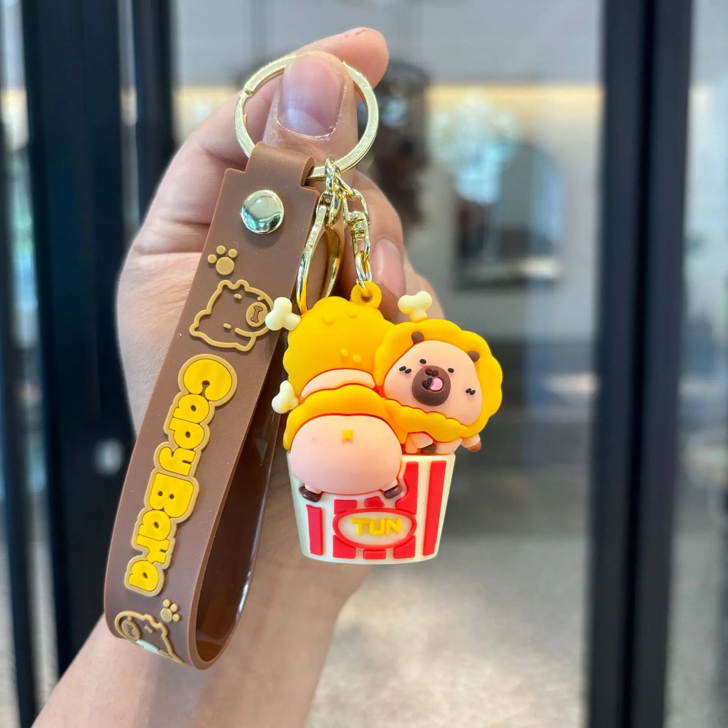 Porte-clé capybara pendentif élégant pour sac à main