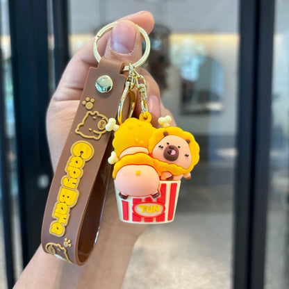Porte-clé capybara pendentif élégant pour sac à main