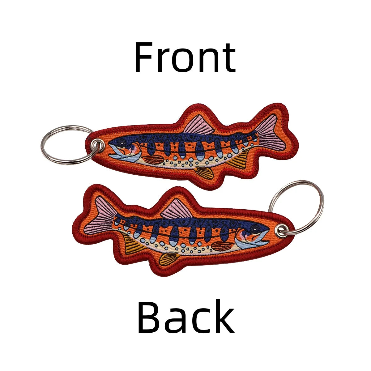 Porte-clé capybara brodé style boho fait main