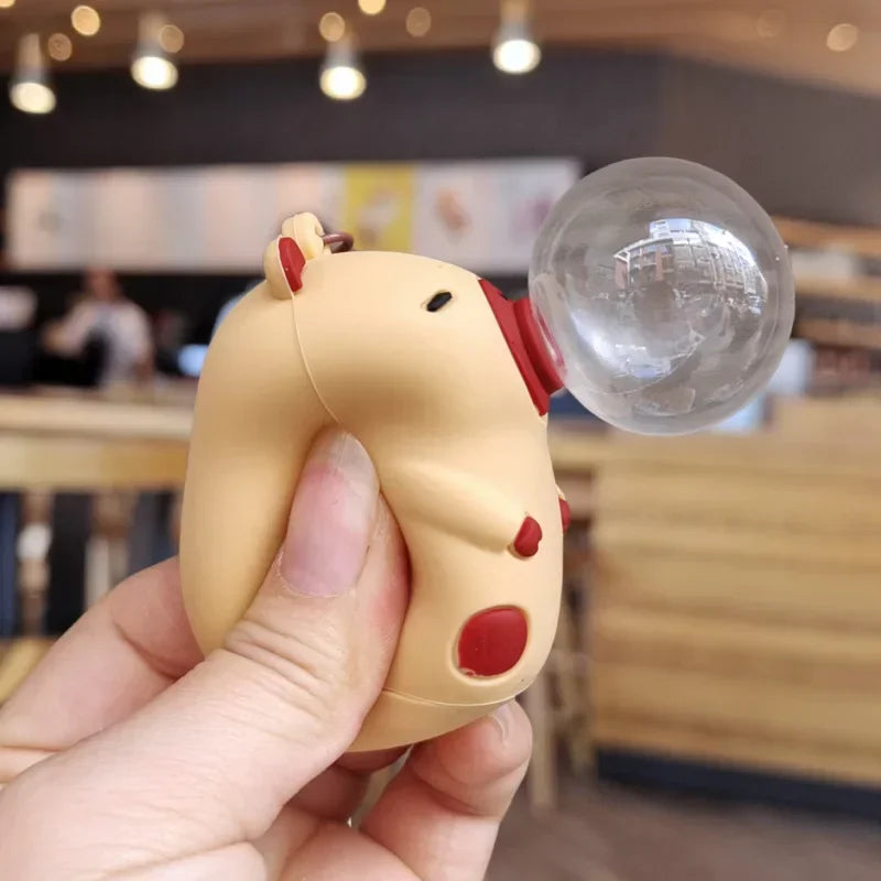 Porte-clé capybara anti-stress qui fait des bulles